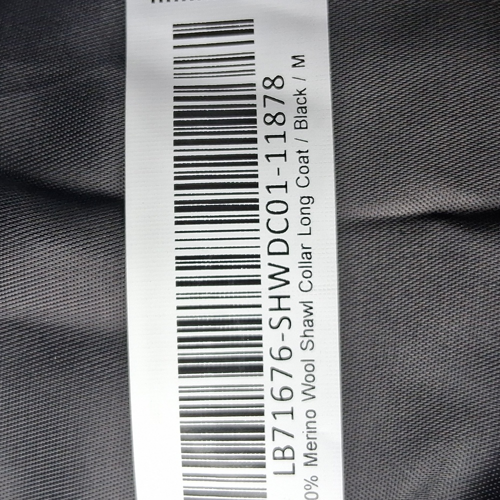 Quince 100% Merino Wool Shawl Collar Long Coat Black M - Picture 12 of 15
